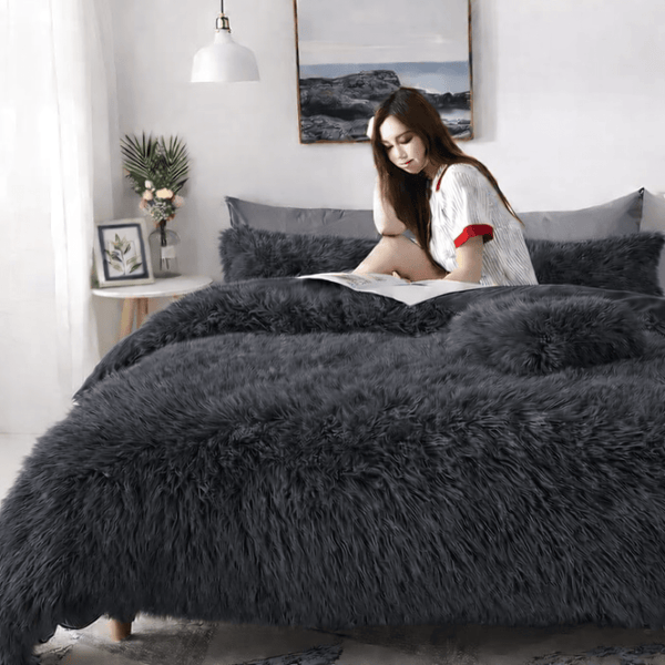 Super Plush Shaggy Fur Duvet Cover Set 3pcs | Ultra Soft Luxury Bedding for Winter | Warm, Cozy & Hotel-Grade Comfort | Premium Faux Fur Bed Set for Deep Sleep & Stylish Bedrooms