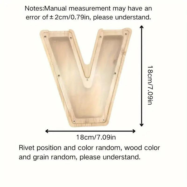 1 unique wooden letter jar - 26 creative A-Z letter storage containers, transparent design, birthday gift idea, home decoration, best friend gift, and functional holiday present.