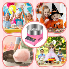 1000W Candy Floss Machine, Cotton Candy Maker, Cotton Candy Machine Commercial with Stainless Steel Bowl, Pink Candy Floss Makers for Kids, Catering Commercial Candy Floss Machine for Kids, Parties