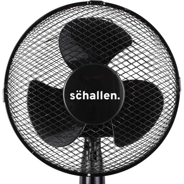 Schallen 9 Inch Portable Desk Fan Oscillating Table Fan Quiet Electric Cooling Fan 2 Speed Settings Desktop Air Circulator Home Office Bedroom Workstation Garage Small Table Fan Plastic Blade Safety Mesh Grill UK Plug Grey White or Black