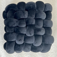 1pc Hand-woven Square Cushion Knot Pillow
