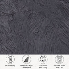 Soft Faux Australian Wool Decorative Pad (60x180cm) – Multifunctional Soft Plush Sofa Cushion, Bay Window Mat & Irregular Rug for Warm Indoor Spaces