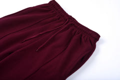 Women Drawstring High Waist Straight Leg Pants, Fashion Casual Pocket Trouser for Daily Wear, Ladies Bottom For All Season, Womenswear Basic Comfy Going Out Solid Color Sweatpant