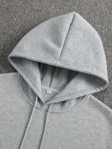 2pcs Cartoon NORWAY Letter Drawstring Hoodie and Sports Trousers Set | Casual Hooded, Slight Stretch Fabric, Patterned, Loose Fit for Men, Ideal for Fall/Winter
