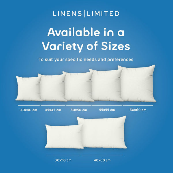 Cushion Inner Pad – Made in the UK - Firm Polyester Sofa & Furniture Pillow Insert Super Bounce, Hypoallergenic, Multiple Sizes Available 40x40 45x45 50x50 55x55 60x60 30x50 40x60