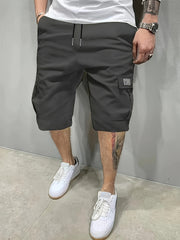 3pcs Men'S Casual Loose Cargo Shorts - Featuring Large Pockets And Letter Prints, Machine Washable Non-Stretch Fabric, Durable Design, Outdoor Style, Street Fashion, a Summer Wardrobe Essential