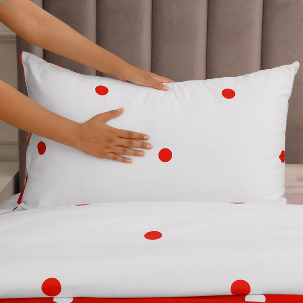 3pcs Reversible Polka Dot Duvet Cover Set – Hotel Quality, Soft & Breathable Microfiber, with Pillowcases, Button Closure, Machine Washable, Wrinkle Free & Durable