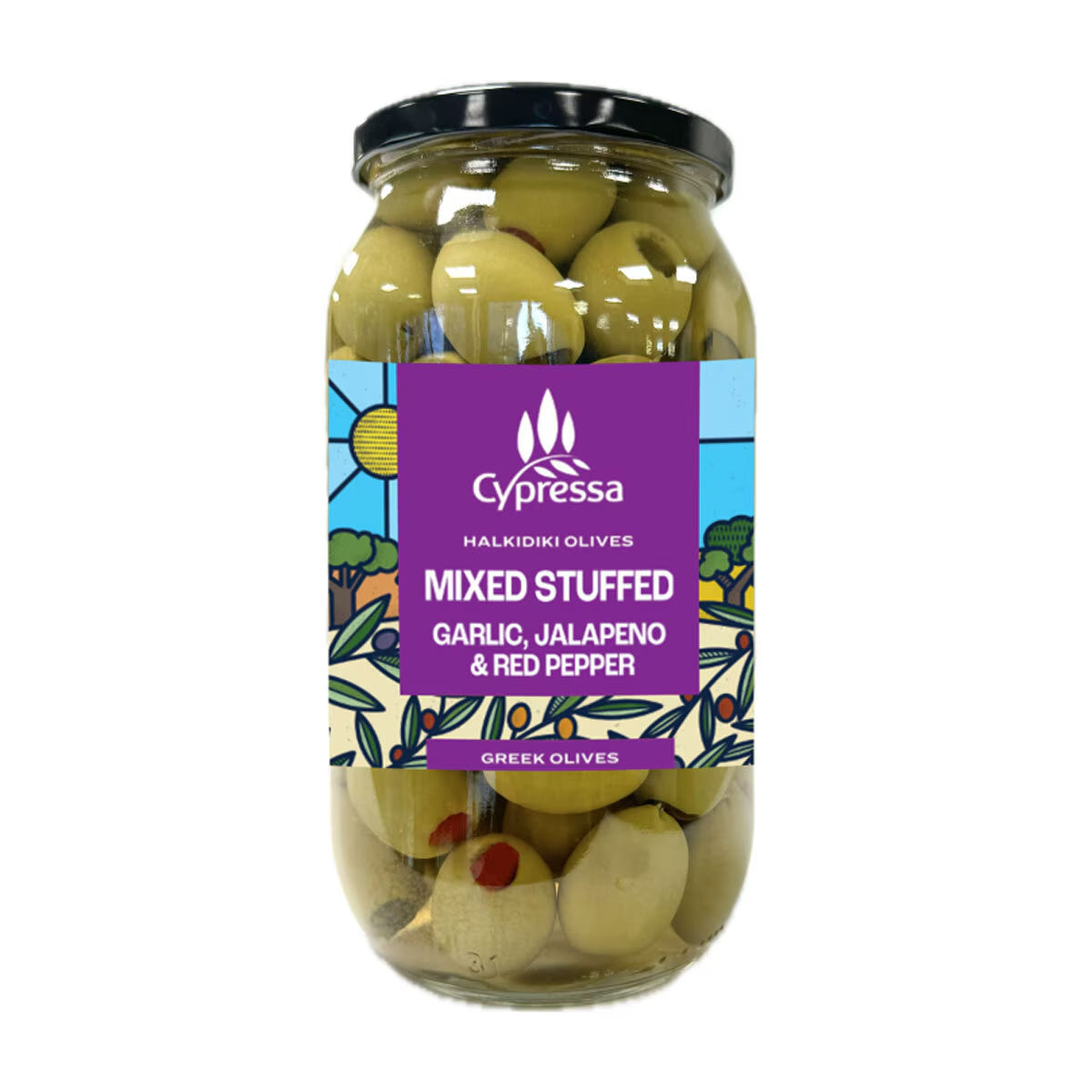 Cypressa Mixed Stuffed Olives, 900G