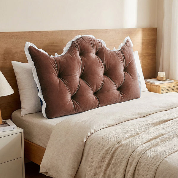 Large Ultra-Soft Comfortable Plush Backrest Pillow, Princess Style Reading Cushion, Neck and Back Support, Luxurious Fashionable Home Style Multifunctional Lace Ruffled Headboard Cushions, Suitable for Bedroom, Living Room, Dorm, Sofa Home Decor, Machine