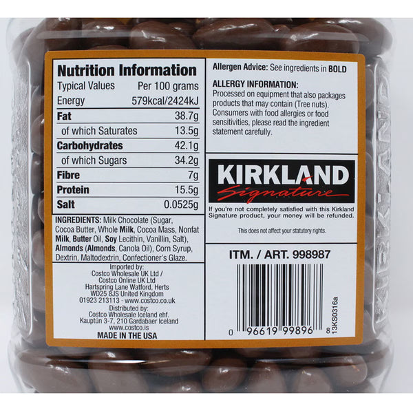 Kirkland Signature Milk Chocolate Almonds, 1.36Kg