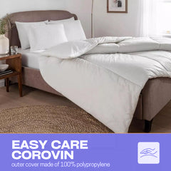 Divine Textiles Lightweight Air Cloud Quilt 4.5 10.5 13.5 15 TOG Duvet – Breathable All-Season Duvet with Soft Hollowfibre Filling | Single, Double, King, Super King | White