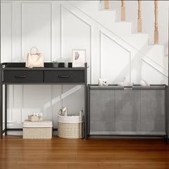 Modern Gray Rolling Laundry Hamper with 3 Removable Bags & 2 Drawers - Durable Wooden Laundry Sorter Cart for Bathroom, Bedroom, Laundry Room - Space-Saving Storage Organizer with Wheels, Laundry Basket, Laundry Baskets