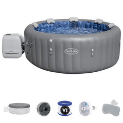 Lay-Z-Spa Santorini Maxhold Energysense Smart Luxe Hydrojet Pro, 7 Person Inflatable Spa