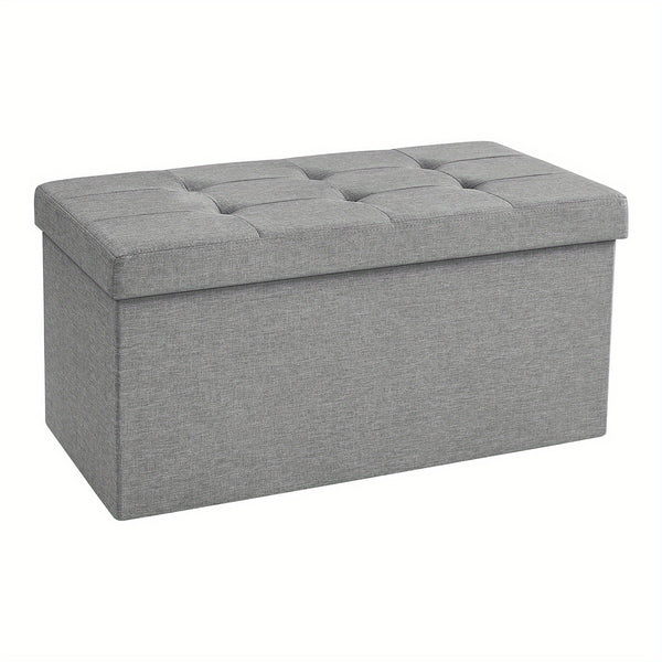 80L Large-Capacity Foldable Storage Stool Is Suitable for Storage Footstool in Living Room, Corridor and Bedroom.