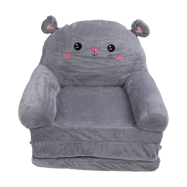Cozy Kid Folding Sofa, Plush, Washable Lounge Chair for Playroom & Nursery, Foldable Soft Toddler Chair for Reading Relaxing Sleeping