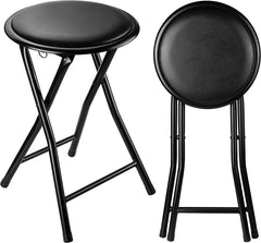 Standard Folding Stool – Durable & Compact Seating Solution Foldable Lightweight Portable - Available in Black or White