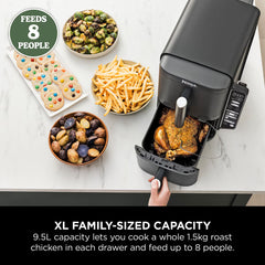 Ninja Double Stack 9.5L Air Fryer with Smart Cook System, SL451UK