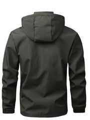 Men'S Outdoor Hooded Lightweight Jacket Sports Coat Inner Mesh Fabric
