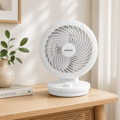 A2Z 8 Inch Table Fan Portable Desk Fan with 3 Speed Settings Oscillating Adjustable Tilt Head Indoor Fan with UK Plug for Home Office Bedroom