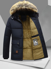 Winter Full Body Fleece Thickened Warm Coat Lamb Windproof Sleeve Jacket Men'S Multi-Pocket Jacket Men'S Outerwear