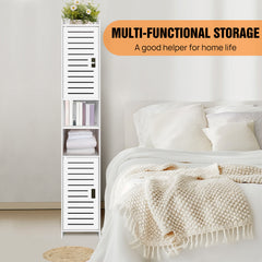 Bathroom Cabinet Bathroom Storage Units Floor Standing Display Cabinet, Free-standing Floor Cabinets,Home Storage Furniture Organizer Cupboard Unit for Kitchen,Hallway,Bedroom,20L×20W×116H CM