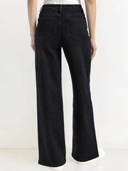 [Petite]KatchMe Women'S Wide Leg Jeans - Mid Rise Relaxed Fit Denim Pants, Soft Stretch Comfortable Trousers for Fall & Winter, Streetwear Casual Bottoms