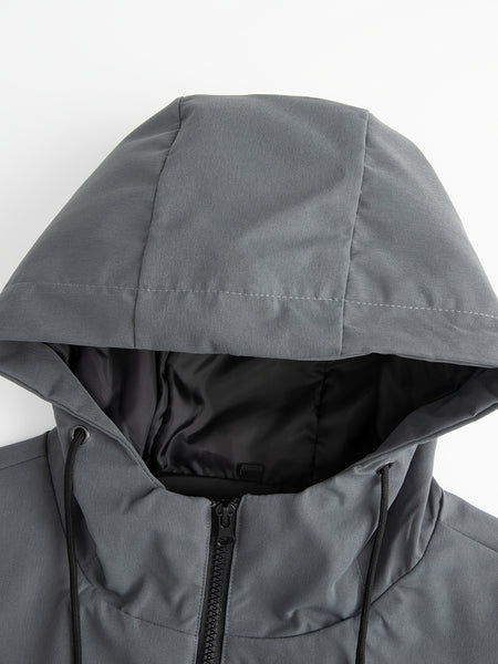 Men'S Mid-Length Trench Coat Jacket, Adjustable Hood with Drawstring, Large Pocket Design, Lightweight And Breathable, Fashionable And Versatile, Suitable for Daily Casual Wear, Dates, And Travel, Spring Fall Essential Top Coat