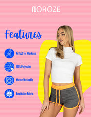 RUFEDGE Women'S Gym Fleck Hotpants Casual Summer Activewear Shorts Breathable Ladies Workout Running Fitness Short UK Sizes 8-18