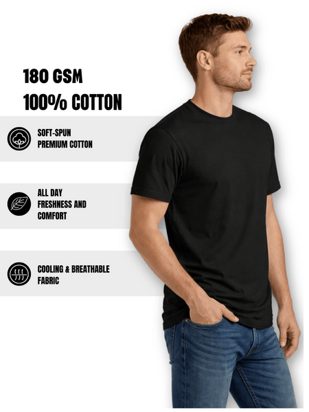 5 / 10 Pack Men'S Cotton T-Shirts – Super Soft Breathable Stretch Tees – Durable Comfort Fit Casual, Work or Sports Men'S Tops Multipack – Local UK Shipping