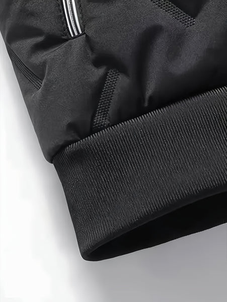 Men's 2pcs Casual Set: Fleece-Lined Thickened Jacket and Pants. Heavyweight Winter Sportswear with Zippered Cardigan Jacket, Fleece-Lined Warm Outerwear, Lamb's Lining. Matching Couple's Outfit for Men and Women. Leak-Proof Top and Pants with Elastic