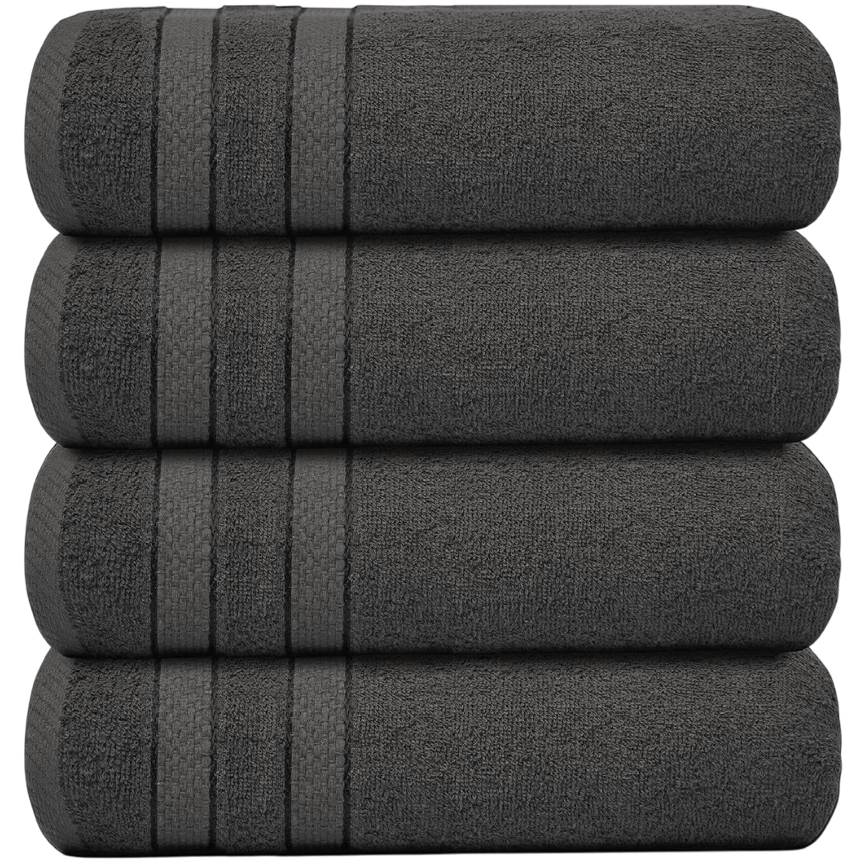4 X Large Jumbo Bath Towels 100% Egyptian Cotton -75 x 150 cm- Soft Quick Dry Hotel Spa Big Bathroom Towels Set