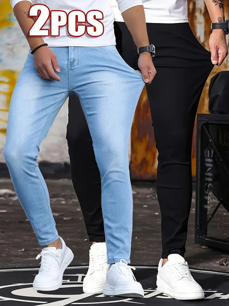 Two-Pack Men's Mid-Rise Slim Fit Jeans