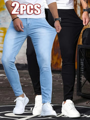 Two-Pack Men's Mid-Rise Slim Fit Jeans