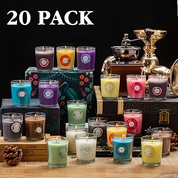 20 Colorful Scented Candles, Made Of High-quality Soy Wax, with Fragrances Such As Rose, Strawberry, Lemon, Etc. Dopamine Colorful Sweet Series Candles, Perfect Gifts for Valentine's Day, Weddings, Birthdays, And for Giving to Relatives And Friends.