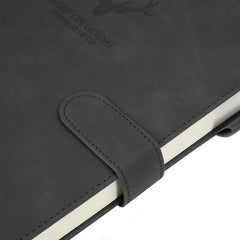 A4 Notebook with Magnetic Snap Closure, 400 Page Thick Lined Notepad in Soft Leather, Durable Business & Office Diary for Work Meetings, Professional Record Book