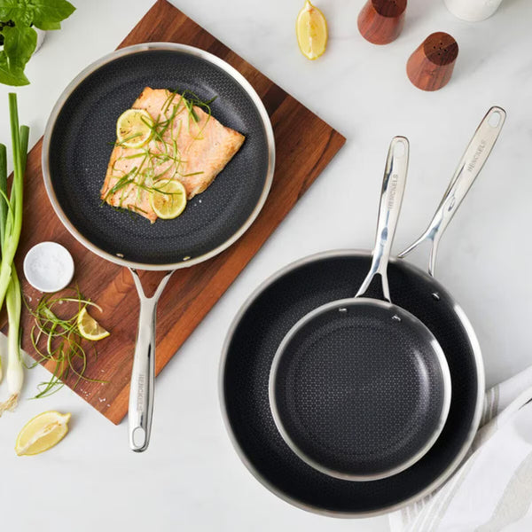 Henckels Paradigm Stainless Steel Ceramic Fry Pan Set, 3 Piece