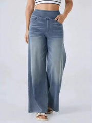Women's Slim Fit Straight-Leg Jeans - Solid Color Casual Denim Pants with Pockets, Machine Washable for Spring/Fall, Versatile for Everyday & Semi-Formal Wear, Everyday Jeans | Modern Denim | Practical Pockets