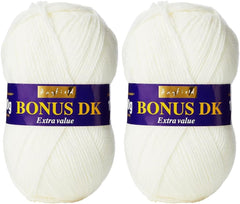 Sirdar Hayfield Bonus DK Double Knitting, White (961), 100G