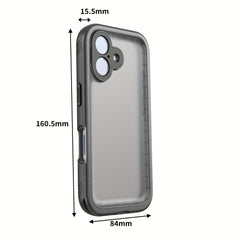 Phone Case - Case for Iphone 16 15 14 13 12 11 Pro Max Plus Mini SE2 SE3 7 8 - Full Body Heavy Duty with Built-In Tempered Glass Screen Protector Dustproof Shockproof Underwater Diving Swimming Phone Case