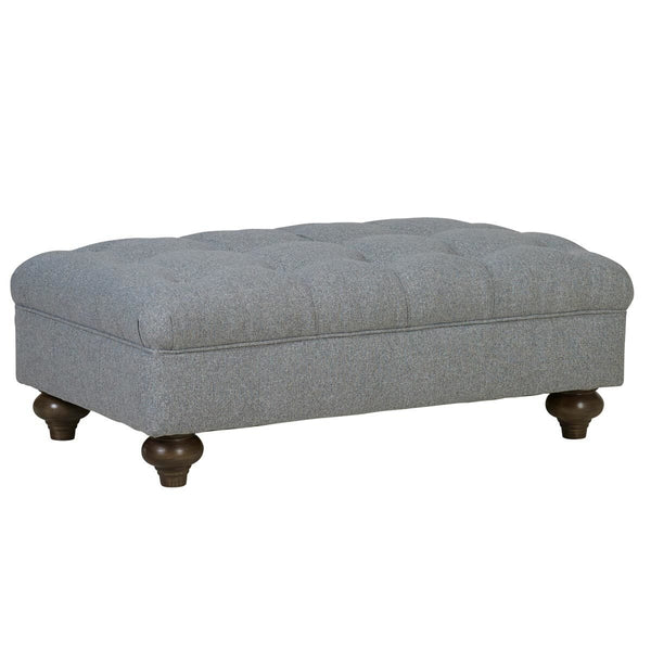 Bordeaux Fabric Footstool, Grey
