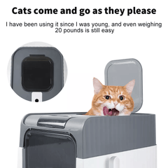 2PCS XL Large Cat Litter Box Self Cleaning Pan Drawer Anti-Splashing Cat Potty Tray Grey 49X35X37CM