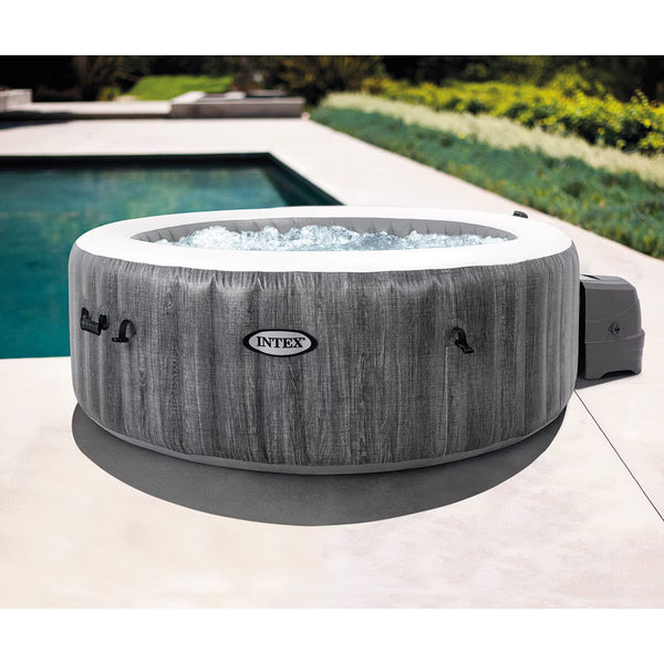 Intex Purespa Greywood Deluxe 6 Person Inflatable Hot Tub