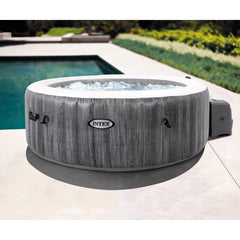 Intex Purespa Greywood Deluxe 6 Person Inflatable Hot Tub