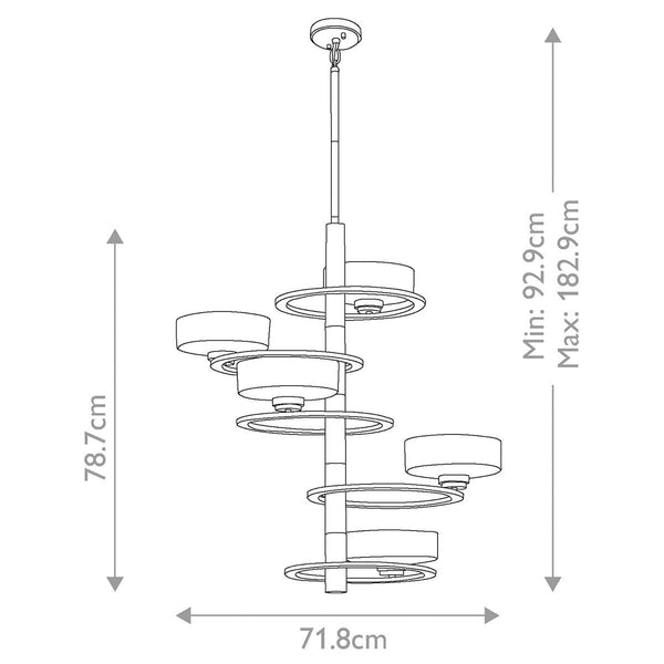 Elstead Aleeka 5 Light Chandelier