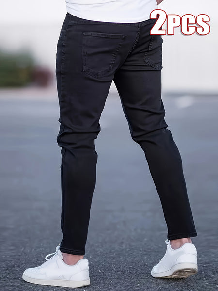 Two-Pack Men's Stylish Slim-Fit Jeans