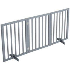 Freestanding Extra Tall Pet Gate, Folding Wooden Dog Gate, Indoor Barrier with 2PCS Support Feet Dog Gates for The House,Puppy Gate for Stairs,Foldable Indoor Gate Safety Fence