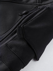 Men'S Fleece Warm Softshell Jacket Outdoor Camping Mountaineering Skiing Hiking Jacket Multi-Pocket Hooded Tactical Coat Autumn And Winter Workwear