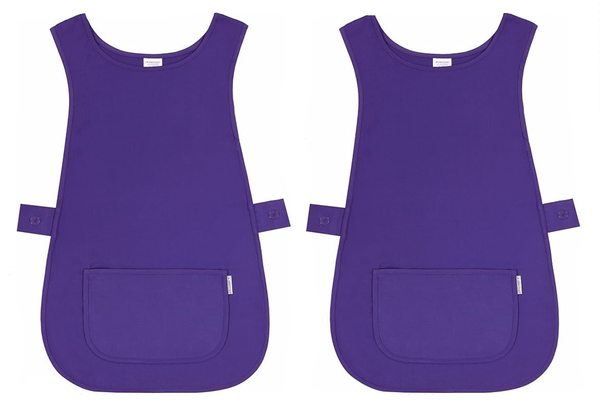 Pack Of 2 Self Tabard Apron in eight different colours | Aprons for Men, Women, and Ladies | Professional Cooking Aprons with 2 Pockets | Adjustable Kitchen Apron for Baking, BBQ, Grilling, Gardening, Crafting, Cleaning, Painting, Barista, Restaurant Work
