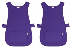 Pack Of 2 Self Tabard Apron in eight different colours | Aprons for Men, Women, and Ladies | Professional Cooking Aprons with 2 Pockets | Adjustable Kitchen Apron for Baking, BBQ, Grilling, Gardening, Crafting, Cleaning, Painting, Barista, Restaurant Work