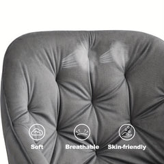 Set Of 2/Set Of 4 Swivel Dining Chairs | Upholstered with Velvet, Arms, Backrest, Metal Legs, Carbon Steel Frame, Memory Foam Filling, Grey, Contemporary Style, Rotatable, No Wheels